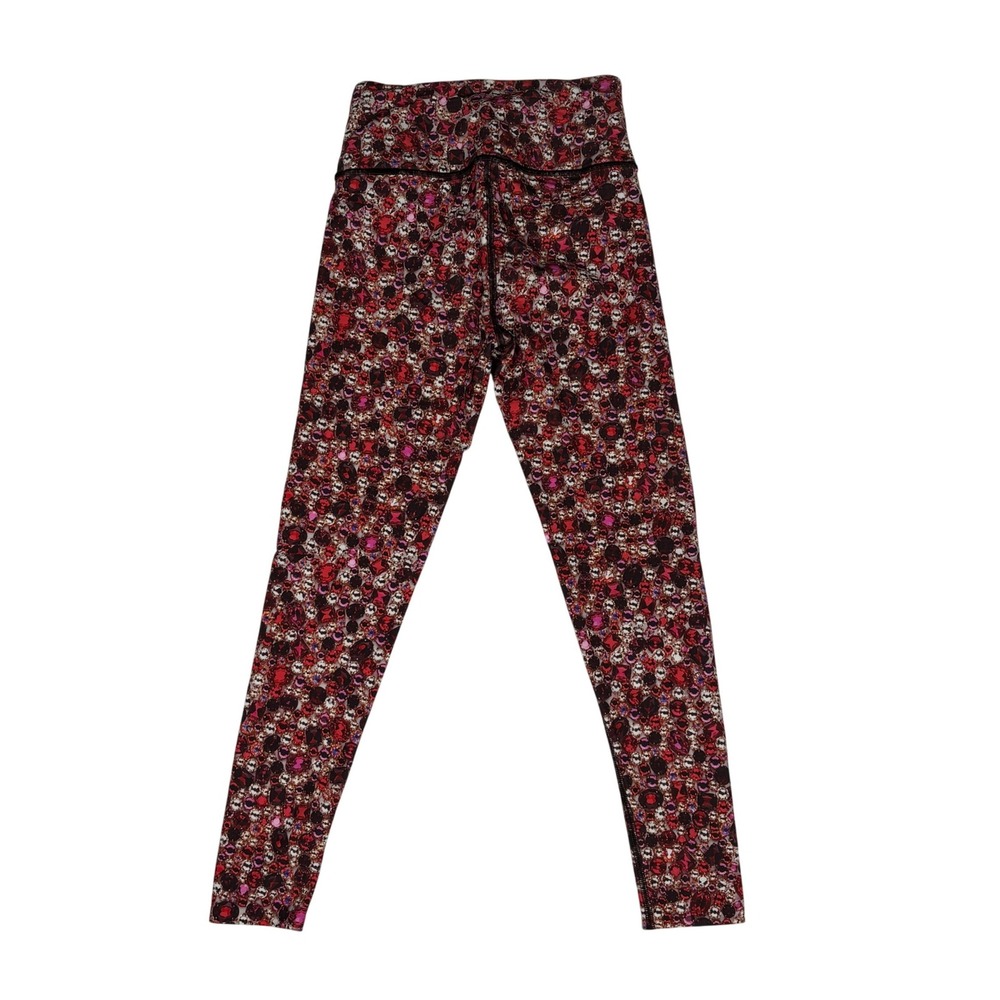Victoria Sport Gem Print Leggings XS Red Pink Jewel Pattern Yoga Active - Picture 3 of 10